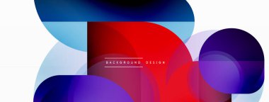 Yuvarlak üçgen çizgileri ve daireleri şekillendirir. Duvar kağıdı afişi arkaplanı veya iniş sayfası için Geometrik vektör çizimi