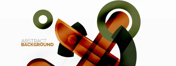 Мінімалістичний Геометричний Абстрактний Фон Лінії Кола Тіньовими Ефектами Композиція Шпалер — стоковий вектор
