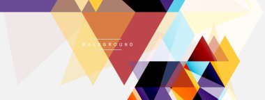 Mozaik üçgenler geometrik arkaplan. Tekno veya iş konsepti, duvar kağıdı, afiş, arkaplan, iniş sayfası deseni