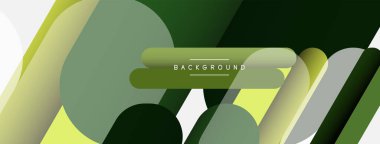 Soyut arkaplan. Yuvarlak şekiller, gri arkaplanda çizgiler. Duvar kağıdı afişi veya iniş sayfası için vektör illüstrasyonu