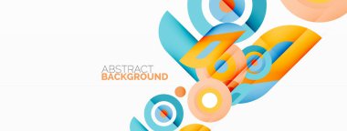 Duvar kağıdı, afiş, arkaplan için halkalar ve daireler geometrik soyut arkaplan