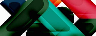 Kare ve daire en az soyut arkaplan. Duvar kağıdı afişi için vektör illüstrasyonu