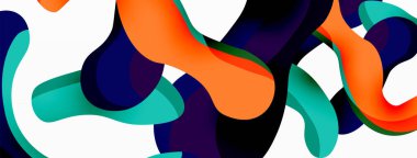 Yaratıcı geometrik duvar kağıdı. Sıvı dalga sıvısı arka planı şekillendirir. Duvar kağıdı, afiş, arkaplan veya iniş için tekno iş şablonu