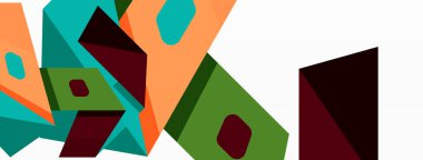 Soyut çizgi ve üçgen arkaplan. Yaratıcı geometrik soyut arkaplan. Duvar kağıdı, afiş, arkaplan veya iniş için iş şablonu