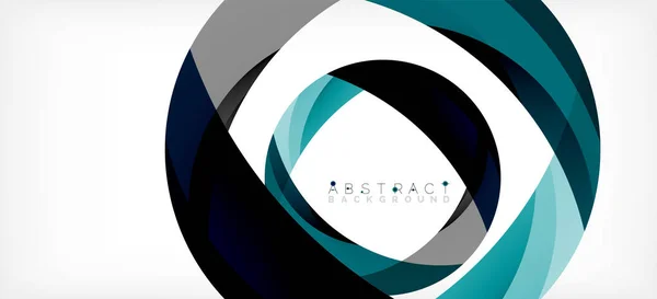 Latar Belakang Abstrak Geometrik Lingkaran Dibuat Dengan Bentuk Warna Yang - Stok Vektor