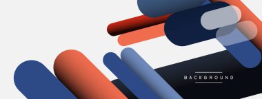 Soyut arkaplan. Yuvarlak şekiller, gri arkaplanda çizgiler. Duvar kağıdı afişi veya iniş sayfası için vektör illüstrasyonu