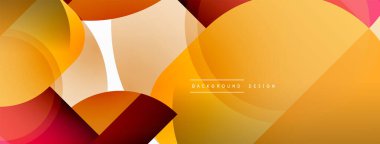 Yuvarlak üçgen çizgileri ve daireleri şekillendirir. Duvar kağıdı afişi arkaplanı veya iniş sayfası için Geometrik vektör çizimi