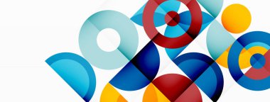 Renkli çember soyut arkaplan. Duvar kağıdı, afiş, sunum, arkaplan şablonu