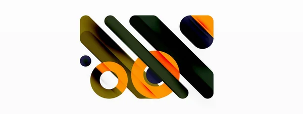 Vonalak Geometriai Háttér Csíkok Gyűrűk Összetétel Üzleti Sablon Tapéta Banner — Stock Vector