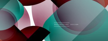 Yuvarlak üçgen çizgileri ve daireleri şekillendirir. Duvar kağıdı afişi arkaplanı veya iniş sayfası için Geometrik vektör çizimi