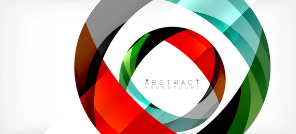 Color Circle Shapes Minimal Geometric Background Trendy Dynamic Composition Vector — Vetor de Stock