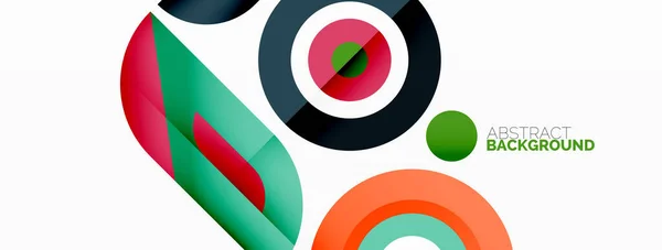 Ringe Und Kreise Geometrischer Abstrakter Hintergrund Für Tapete Banner Hintergrund — Stockvektor