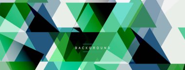 Renkli üçgen bileşimi, geometrik soyut arkaplan. Tekno veya iş konsepti, duvar kağıdı, afiş, arkaplan, iniş sayfası deseni