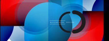 Yuvarlak üçgen çizgileri ve daireleri şekillendirir. Duvar kağıdı afişi arkaplanı veya iniş sayfası için Geometrik vektör çizimi