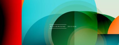 Yuvarlak üçgen çizgileri ve daireleri şekillendirir. Duvar kağıdı afişi arkaplanı veya iniş sayfası için Geometrik vektör çizimi