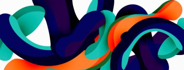 Yaratıcı geometrik duvar kağıdı. Sıvı dalga sıvısı arka planı şekillendirir. Duvar kağıdı, afiş, arkaplan veya iniş için tekno iş şablonu