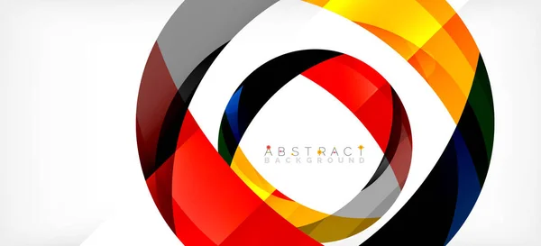 Color Circle Shapes Minimal Geometric Background Trendy Dynamic Composition Vector — Stock vektor