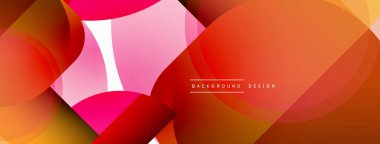 Yuvarlak üçgen çizgileri ve daireleri şekillendirir. Duvar kağıdı afişi arkaplanı veya iniş sayfası için Geometrik vektör çizimi