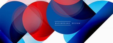 Yuvarlak üçgen çizgileri ve daireleri şekillendirir. Duvar kağıdı afişi arkaplanı veya iniş sayfası için Geometrik vektör çizimi