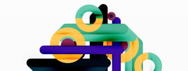 Yaratıcı geometrik duvar kağıdı. Küçük çizgiler ve çember arkaplanı