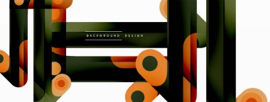 Renkli dinamik kompozisyon. Duvar kağıdı, afiş veya iniş için geometrik yaratıcı arkaplan