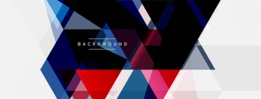 Mozaik üçgenler geometrik arkaplan. Tekno veya iş konsepti, duvar kağıdı, afiş, arkaplan, iniş sayfası deseni