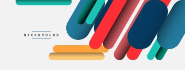 Soyut arkaplan. Yuvarlak şekiller, gri arkaplanda çizgiler. Duvar kağıdı afişi veya iniş sayfası için vektör illüstrasyonu