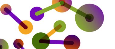 Çizgi noktaları geometrik soyut arkaplan bağlantıları. Çizgilerle birbirine bağlı çemberler. Duvar kağıdı, afiş, arkaplan veya iniş için moda tekno iş şablonu