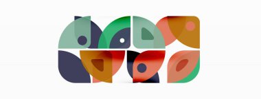 Çizgiler, kareler, daireler ve üçgenler. Duvar kağıdı, pankart, arkaplan, sunum veya iniş sayfası için Geometrik soyut arkaplan