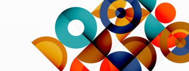 Renkli çember soyut arkaplan. Duvar kağıdı, afiş, sunum, arkaplan şablonu