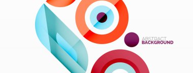 Duvar kağıdı, afiş, arkaplan için halkalar ve daireler geometrik soyut arkaplan