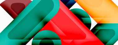 Kare ve daire en az soyut arkaplan. Duvar kağıdı afişi için vektör illüstrasyonu