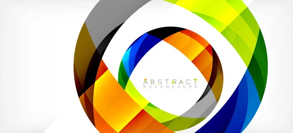 Color Circle Shapes Minimal Geometric Background Trendy Dynamic Composition Vector — Archivo Imágenes Vectoriales