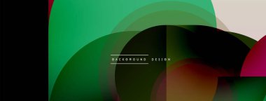 Yuvarlak üçgen çizgileri ve daireleri şekillendirir. Duvar kağıdı afişi arkaplanı veya iniş sayfası için Geometrik vektör çizimi