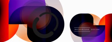 Yaratıcı geometrik duvar kağıdı. Asgari çember üçgen ve kare çizgi soyut arkaplan. Duvar kağıdı afişi veya iniş sayfası için vektör illüstrasyonu