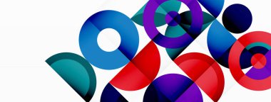 Renkli çember soyut arkaplan. Duvar kağıdı, pankart, sunum, arkaplan veya web tasarımı iniş sayfası için şablon