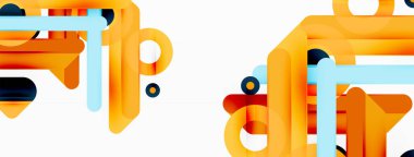 Yaratıcı geometrik duvar kağıdı. Asgari çizgiler ve daireler. Duvar kağıdı, afiş, arkaplan veya iniş için moda tekno iş şablonu