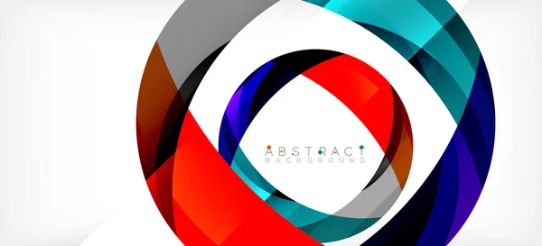 Color Circle Shapes Minimal Geometric Background Trendy Dynamic Composition Vector — Vettoriale Stock