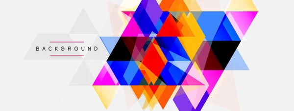 马赛克三角形几何背景 技术或商业概念 壁纸图案 起落页 — 图库矢量图片