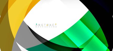 Color circle shapes, minimal geometric background. Trendy dynamic composition. Vector Illustration For Wallpaper, Banner, Background, Landing Page
