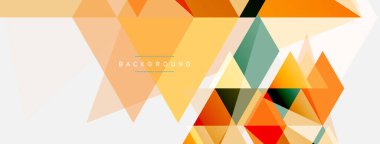 Mozaik üçgenler geometrik arkaplan. Tekno veya iş konsepti, duvar kağıdı, afiş, arkaplan, iniş sayfası deseni