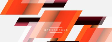 Vektör arkaplanı. Gölge efektli soyut örtüşen renk çizgileri tasarımı. Duvar kağıdı afişi için resim arkaplanı veya iniş sayfası