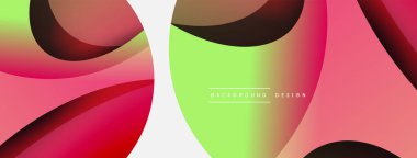 Yaratıcı geometrik duvar kağıdı. Asgari soyut arkaplan. Duvar kağıdı arkaplanı veya iniş sayfası için daire ve dalga kompozisyon vektör çizimi