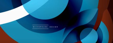 Yaratıcı geometrik duvar kağıdı. Asgari soyut arkaplan. Duvar kağıdı arkaplanı veya iniş sayfası için daire dalga ve yuvarlak şekiller kompozisyon vektör çizimi