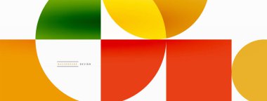 Güzel soyut bir arka plan. Çemberler, üçgen şekiller ve kareler. Duvar kağıdı, pankart, arkaplan veya iniş için en küçük geometrik şablon