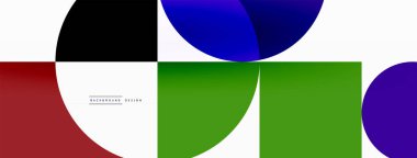 Güzel soyut bir arka plan. Çemberler, üçgen şekiller ve kareler. Duvar kağıdı, pankart, arkaplan veya iniş için en küçük geometrik şablon