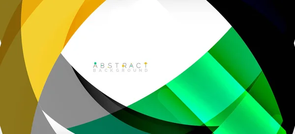Farbige Kreisformen Minimaler Geometrischer Hintergrund Trendige Dynamische Komposition Vektor Illustration — Stockvektor