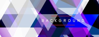 Mozaik üçgenler geometrik arkaplan. Tekno veya iş konsepti, duvar kağıdı, afiş, arkaplan, iniş sayfası deseni