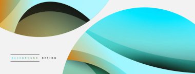 Yaratıcı geometrik duvar kağıdı. Asgari soyut arkaplan. Duvar kağıdı arkaplanı veya iniş sayfası için daire ve dalga kompozisyon vektör çizimi