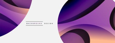 Yaratıcı geometrik duvar kağıdı. Asgari soyut arkaplan. Duvar kağıdı arkaplanı veya iniş sayfası için daire ve dalga kompozisyon vektör çizimi